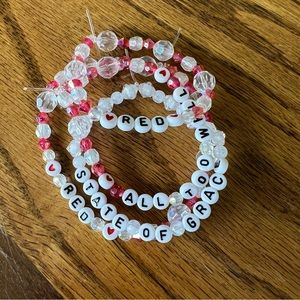 4 Taylor Swift RED Album Friendship Bracelets for ERAS Tour